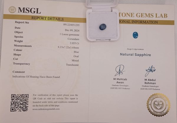 Natural Madagascar Sapphire