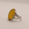Yellow Agate (Agate) Silver Ring
