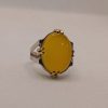 Yellow Agate (Agate) Silver Ring