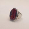 Natural Agate(Aqeeq) Silver ring
