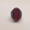 Natural Agate(Aqeeq) Silver ring