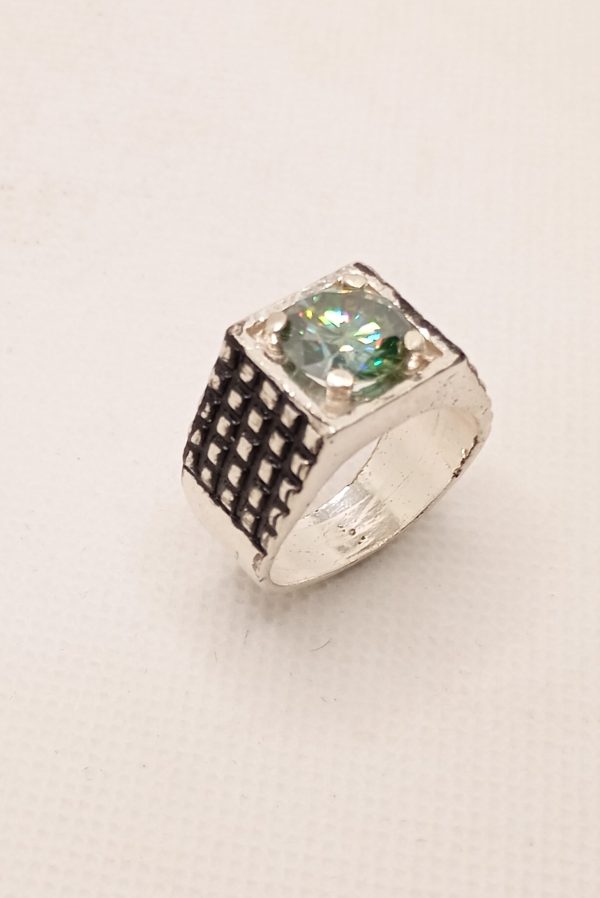 Silver Ring with Masonite