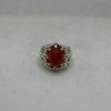 Natural Red Agate Silver ring