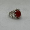 Natural Red Agate Silver ring