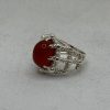 Natural Red Agate Silver ring