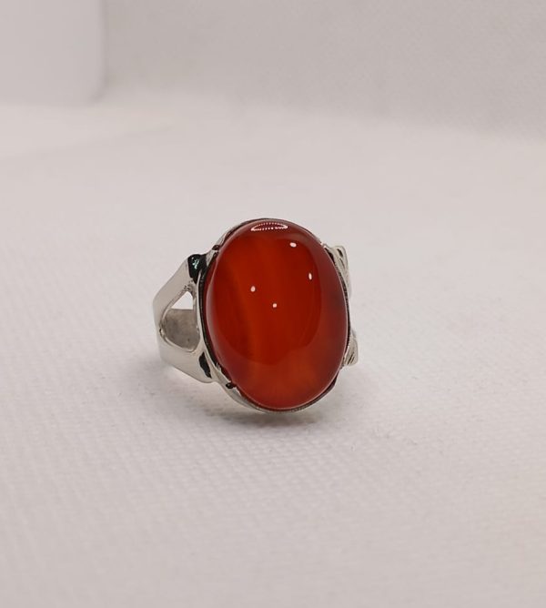 Natural Agate Silver ring