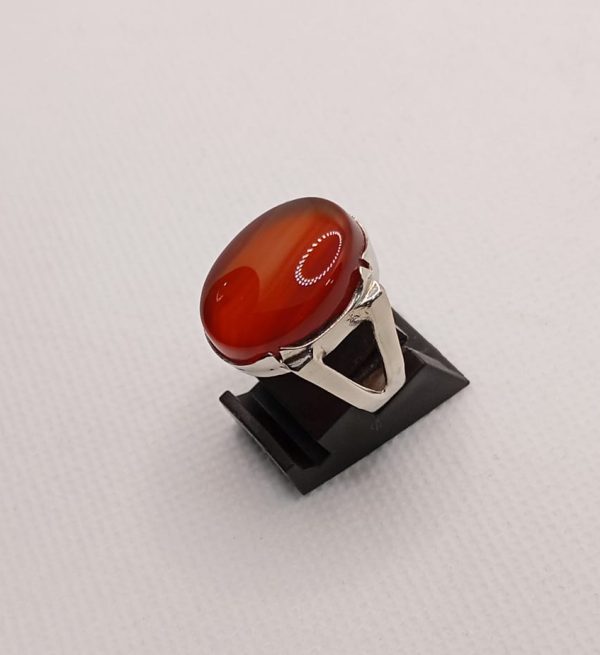 Natural Agate Silver ring