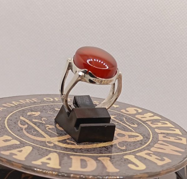 Natural Agate Silver ring