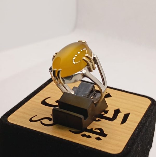 Yellow Agate (Agate) Silver Ring