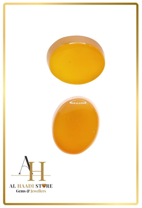 Natural Yellow Agate Aqeeq